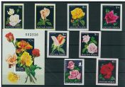 Imperforated thematic sets - Roses 