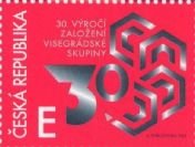 A Visegrádi Csoport alapításának 30. évfordulója - cseh bélyeg