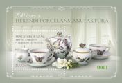 200 years of the Herend Porcelain Manufactury specially perf. souvenir sheet
