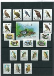 Imperforated thematic sets - Birds I