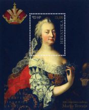 Maria Theresa was born 300 years ago - Croatian stamp