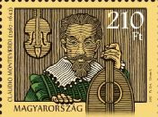 Claudio Monteverdi was born 450 years ago (stamp)